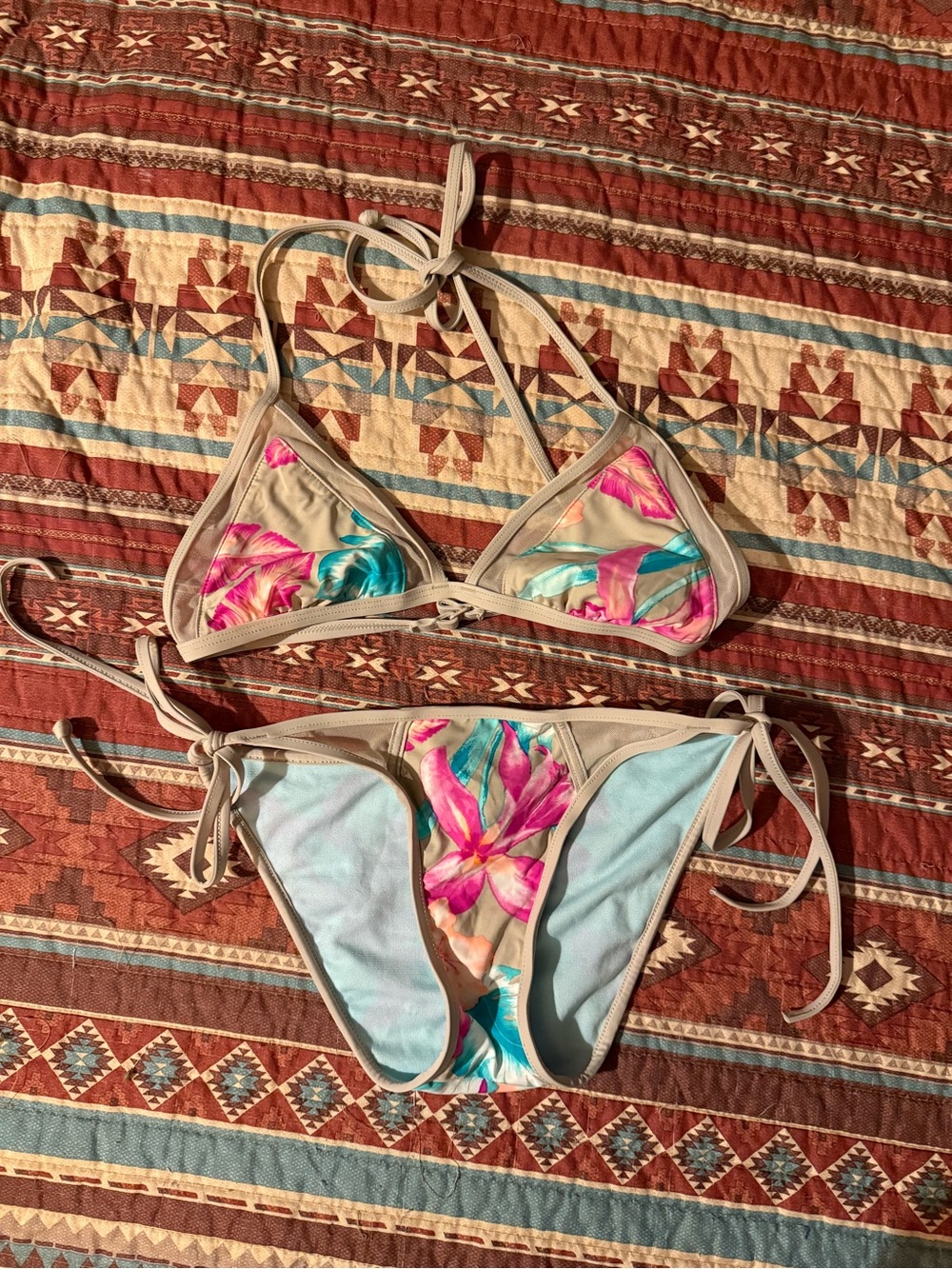 The Bikini Lab floral bikini set size small